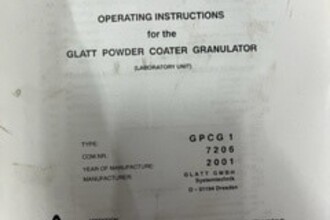 2001 Glatt GPCG-1 Granulation Equipment | HealthStar, Inc. (5)